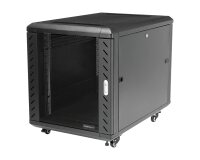 StarTech.com Armoire Rack Serveur 12U à 4 Montants, Armoire Verrouillable 19" pour Ordinateur/AV/Équipement IT, Rack Réseau pour Bureau/Domicile avec Roulettes et Rails de Montage Ajustables