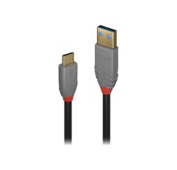 Lindy Câble USB 3.2 Type A vers C de 1m, 10Gbit/s, gamme Anthra