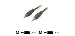 MCL Cable jack 3,5mm Male stereo 10 metres câble audio 10 m Noir