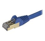 StarTech.com Câble Ethernet CAT6a 3m - Cordon RJ45 Blindé STP Anti-Accrochage 10GbE LAN - Câble Réseau Internet 100W PoE - Bleu - Snagless - Testé Individuellement - UL/TIA