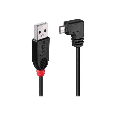 Lindy 31976 câble USB USB 2.0 1 m USB A Micro-USB B Noir