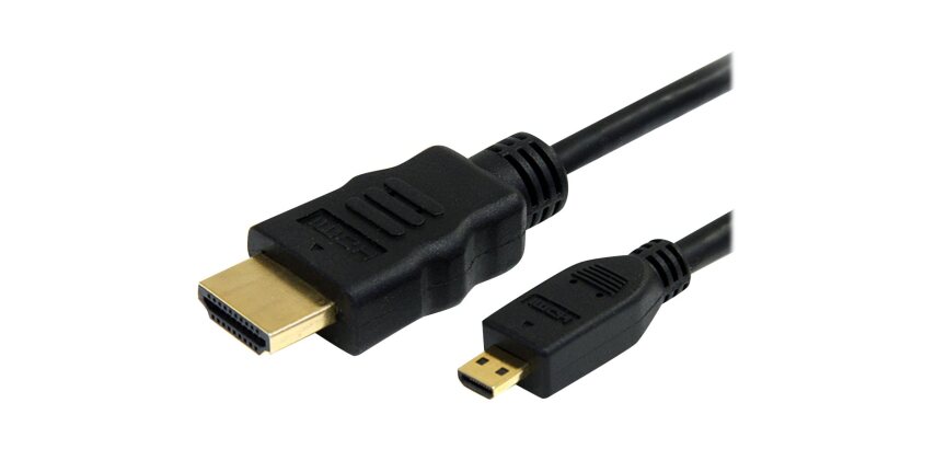 StarTech.com Câble Micro HDMI vers HDMI avec Ethernet 1m - Vidéo 4K 30Hz - Câble Adaptateur/Convertisseur Micro HDMI Haute Vitesse Type-D vers HDMI 1.4 - Résistant - Écrans/TV/Affichages UHD HDMI - M/M