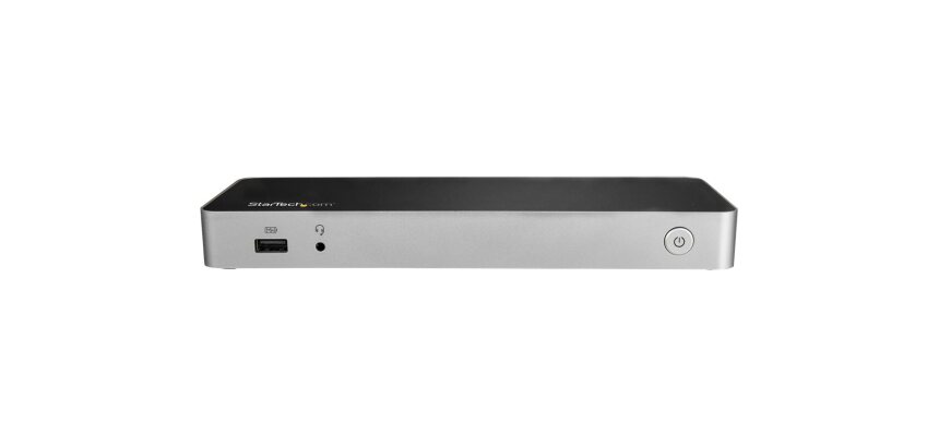 StarTech.com Station d'Accueil USB C - Double Écran HDMI & DisplayPort 4K 30Hz - Dock USB Type-C pour PC Portable 60W PD, SD, Hub 4 ports USB-A 3.0, GbE, Audio - Compatible Thunderbolt 3