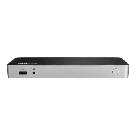 StarTech.com Station d'Accueil USB C - Double Écran HDMI & DisplayPort 4K 30Hz - Dock USB Type-C pour PC Portable 60W PD, SD, Hub 4 ports USB-A 3.0, GbE, Audio - Compatible Thunderbolt 3