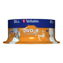 Verbatim 43538 DVD vierge 4,7 Go DVD-R 25 pièce(s)