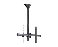 StarTech.com Support TV au Plafond - Support Universel pour Écran Unique avec Mât Court Télescopique Réglable - Inclinable/Pivotant - Support VESA pour Écrans 32"-75"