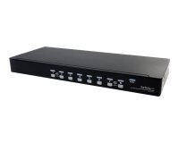 StarTech.com Commutateur USB VGA KVM 8 ports à montage sur rack avec audio (câbles audio inclus)