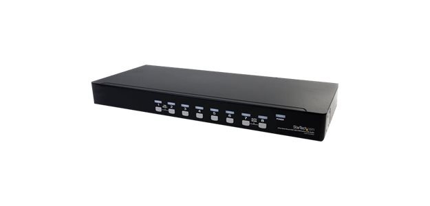 StarTech.com Commutateur USB VGA KVM 8 ports à montage sur rack avec audio (câbles audio inclus)