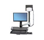 Ergotron StyleView Sit-Stand Combo System with Worksurface 61 cm (24") Mur