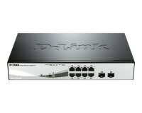 D-Link DGS-1210-08P Géré L2 Gigabit Ethernet (10/100/1000) Connexion Ethernet, supportant l'alimentation via ce port (PoE) Noir