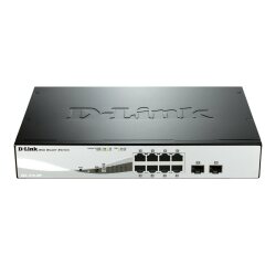 D-Link DGS-1210-08P Géré L2 Gigabit Ethernet (10/100/1000) Connexion Ethernet, supportant l'alimentation via ce port (PoE) Noir