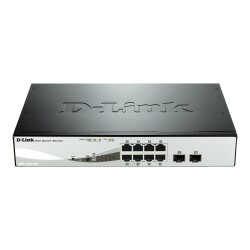 D-Link DGS-1210-08P Géré L2 Gigabit Ethernet (10/100/1000) Connexion Ethernet, supportant l'alimentation via ce port (PoE) Noir