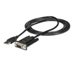 StarTech.com Câble Adaptateur USB vers RS232 Série - Câble DB9 Série DCE avec FTDI - Null Modem - USB 1.1 / 2.0 - Alimenté par Bus