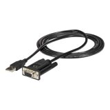 StarTech.com Câble Adaptateur USB vers RS232 Série - Câble DB9 Série DCE avec FTDI - Null Modem - USB 1.1 / 2.0 - Alimenté par Bus