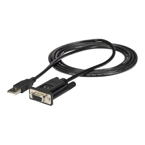 StarTech.com Câble Adaptateur USB vers RS232 Série - Câble DB9 Série DCE avec FTDI - Null Modem - USB 1.1 / 2.0 - Alimenté par Bus