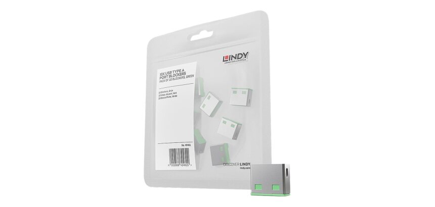 Lindy Bloqueurs de ports USB A, 10 pièces, Vert