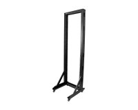 StarTech.com Rack Serveur Mobile 42U à 2 Mâts, Rack Réseau 19" à 2 Mâts avec Roulettes, Rack Ouvert Roulant pour Équipement AV/Data/Media/IT, Rack Ordinateur pour la Maison/Bureau - Roulettes Incluses