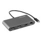 StarTech.com Mini Station d'Accueil Thunderbolt 3 - Dock Portable pour Deux Écrans avec DP 4K 60Hz, 1x hub USB-A (USB 3.0/5 Gbps), GbE - Câble de 28 cm - Adaptateur Multiport TB3 - Mac/Windows