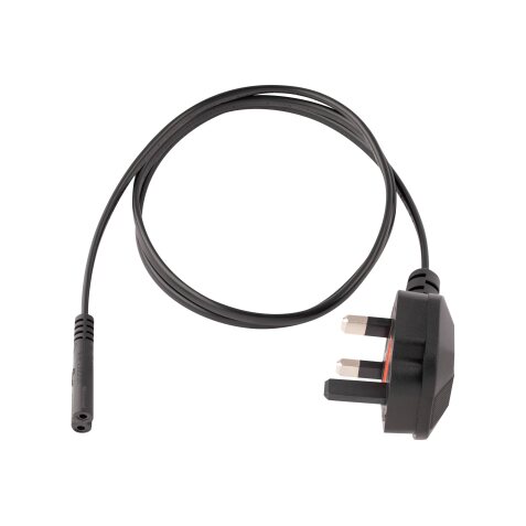 StarTech.com Cordon d'alimentation bipolaire pour UK BS1363 vers C7 de 1m pour ordinateur portable - M/F - Noir
