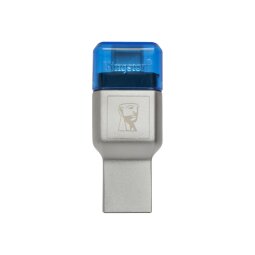 Kingston Technology MobileLite Duo 3C lecteur de carte mémoire USB 3.2 Gen 1 (3.1 Gen 1) Type-A/Type-C Bleu, Argent