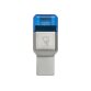 Kingston Technology MobileLite Duo 3C lecteur de carte mémoire USB 3.2 Gen 1 (3.1 Gen 1) Type-A/Type-C Bleu, Argent