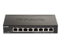 D-Link DGS-1100-08PV2 Géré L2/L3 Gigabit Ethernet (10/100/1000) Connexion Ethernet, supportant l'alimentation via ce port (PoE) Noir