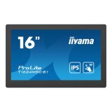 iiyama T1624MSC-B1 Écran d'affichage dynamique Écran plat interactif 39,6 cm (15.6") LCD 450 cd/m² Full HD Noir Écran tactile 24/7