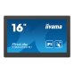 iiyama T1624MSC-B1 affichage de messages Écran plat interactif 39,6 cm (15.6") LCD 450 cd/m² Full HD Noir Écran tactile 24/7