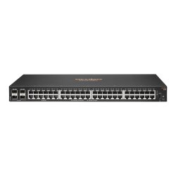 HPE Aruba Networking Aruba 6100 48G 4SFP+ Géré L3 Gigabit Ethernet (10/100/1000) 1U Noir