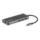 StarTech.com Adaptateur Multiport USB C, Station d'Accueil USB-C Portable vers HDMI 4K, Hub USB 3.0 2 pts, SD/SDHC, GbE, 60W PD Pass-Through - USB Type-C/Thunderbolt 3 - REMPLACÉ PAR DKT30CHSDPD1