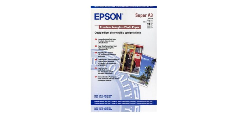Epson Premium Semigloss Photo Paper - Fotopapier - halbglänzend - 20 Blatt - A3 Plus