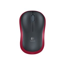 Logitech M185 - mouse - 2.4 GHz - red