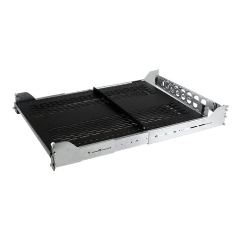 StarTech.com Étagère Coulissante 2U pour Serveur avec Bras de Gestion des Câbles - Profondeur de Montage Réglable de 27,6 à 31,6 pouces - 50kg - Étagère 19" pour Rack d'Équipement - Profondeur 24 Pouces