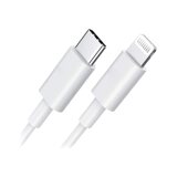 DLH CABLE USB-C VERS APPLE LIGHTNING CERTIFIE MFI 1M 3.25A 65W MAX BLANC