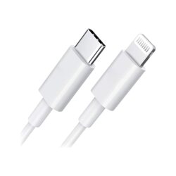 DLH Cable USB-C vers Apple lightning certifie MFI 1m 3.25A 65W max blanc