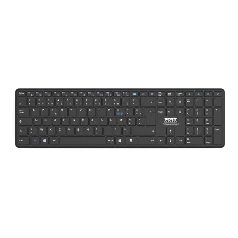 Port Designs 900903 clavier Maison RF sans fil + Bluetooth AZERTY Français Noir