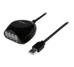 StarTech.com Câble USB 2.0 actif de 15m - Rallonge USB 2.0 avec hub à 4 ports - Noir