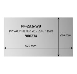 Port Designs 900234 filtre anti-reflets pour écran et filtre de confidentialité 59,9 cm (23.6") Moniteur
