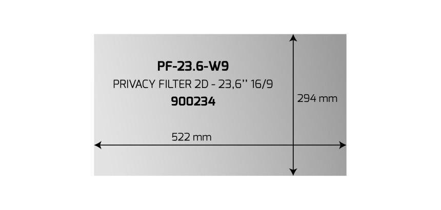 Port Designs 900234 filtre anti-reflets pour écran et filtre de confidentialité 59,9 cm (23.6") Moniteur