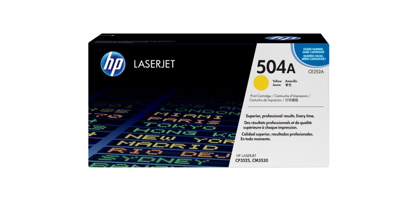 HP 504A toner LaserJet jaune authentique