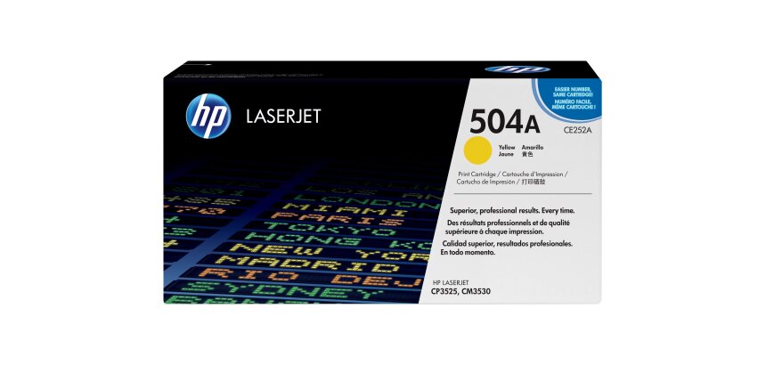 HP 504A toner LaserJet jaune authentique