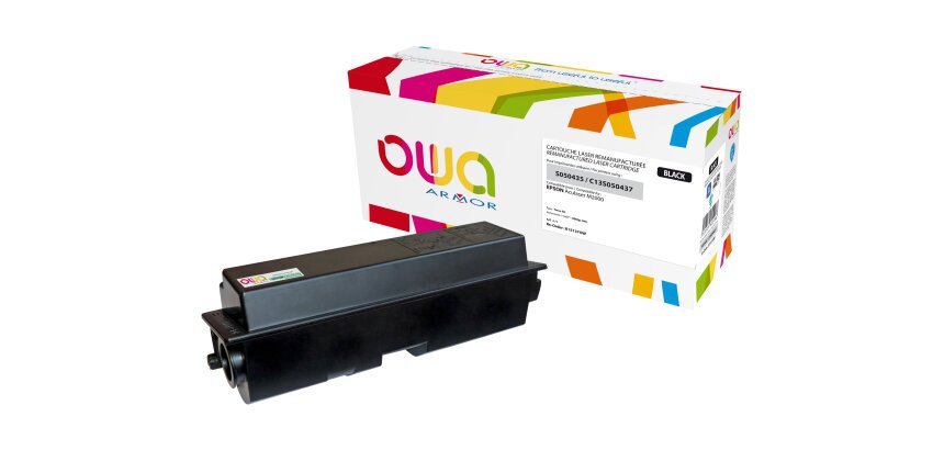 Toner remanufacturé OWA - haute capacité - Noir - pour EPSON C13S050435, C13S050437