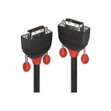 Lindy 36251 câble DVI 1 m DVI-D Noir, Rouge