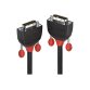Lindy 36251 câble DVI 1 m DVI-D Noir, Rouge