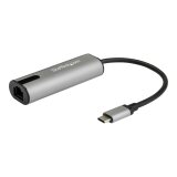 StarTech.com Adaptateur 2.5GbE USB C vers Ethernet NBASE-T NIC - Réseau Multi-Vitesse USB 3.0 Type C 2.5/1 Gigabit/100 Mbps/Portable USB 3.1 vers RJ45/LAN Compatible TB3/MacBook Pro Surface