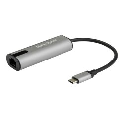 StarTech.com Adaptateur 2.5GbE USB C vers Ethernet NBASE-T NIC - Réseau Multi-Vitesse USB 3.0 Type C 2.5/1 Gigabit/100 Mbps/Portable USB 3.1 vers RJ45/LAN Compatible TB3/MacBook Pro Surface