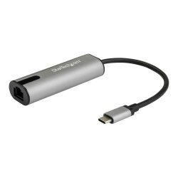 StarTech.com Adaptateur 2.5GbE USB C vers Ethernet NBASE-T NIC - Réseau Multi-Vitesse USB 3.0 Type C 2.5/1 Gigabit/100 Mbps/Portable USB 3.1 vers RJ45/LAN Compatible TB3/MacBook Pro Surface