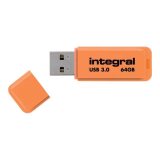 Clé USB 3.0 Integral Neon Orange 64 Go