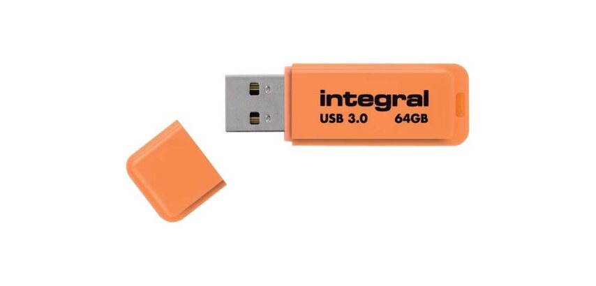 Clé USB 3.0 Integral Neon orange 64 Go