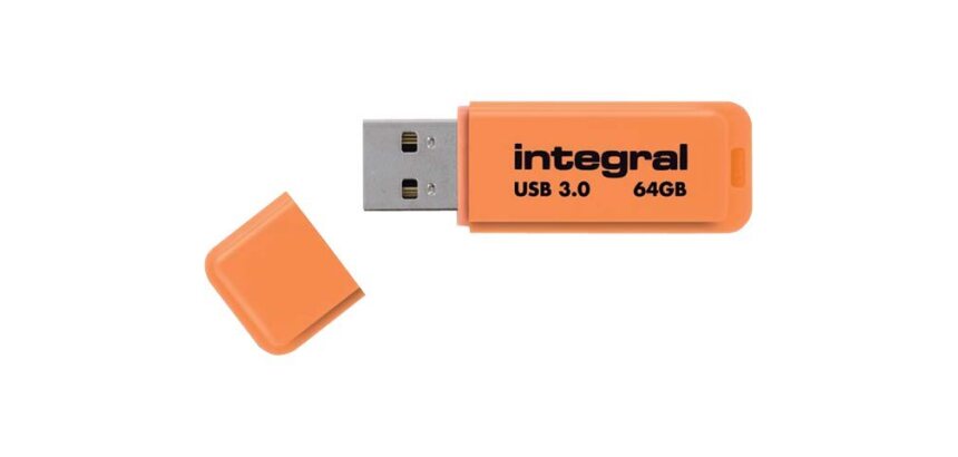 Clé USB 3.0 Integral Neon orange 64 Go